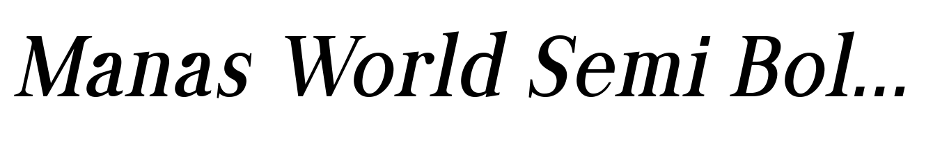 Manas World Semi Bold Italic Con